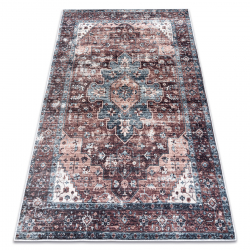 Wool Carpet SOHO 477.04.LA113 OSTA Ornament, frame natural beige / brown 