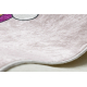 BAMBINO 2285 Waschteppich Himmel, Zahlen für Kinder Anti-Rutsch - rosa