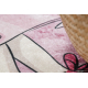 BAMBINO 2185 mazgāšanas paklājs Balerīna, kaķēns bērniem pretslīdēšanas - rozā