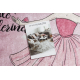 Alfombra lavable BAMBINO 2185 Bailarina, gatito para niños antideslizante - rosado