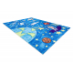 BAMBINO 2265 mazgāšanas paklājs Kosmoss, raķete bērniem pretslīdēšana - zils