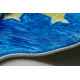 Tappeto lavabile BAMBINO 2265 Razzo spaziale per bambini antiscivolo - blu