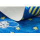 BAMBINO 2265 mycí kobereček Vesmírná raketa pro děti protiskluz - modrý