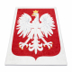 Dywan na scianę do prania ANDRE 2309 Godło polskie, Polska antypoślizgowy makata gobelin - biały / czerwony