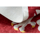 ANDRE 2309 pralna preproga Poljski emblem protizdrsna - bela / rdeča