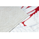 ANDRE 2309 tæppe skal vaskes Ramme vintage skridsikker - hvid / rød