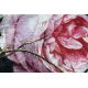 ANDRE 1629 Waschteppich Blumen vintage Anti-Rutsch - schwarz / rosa