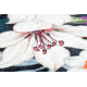 Tappeto in lana SOHO 477.08.LA300 OSTA Ornamento, cornice naturale terracotta / beige