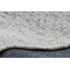 Килим FLORENCE 24021 Едноцветен, блясък, плоско тъкан, ресни - сметана