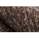 Dywan FLORENCE 24021 Jednolity, glamour, płasko tkany, frędzle - brązowy