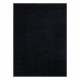 Matta FLORENCE 24021 Enfärgad, glamour, flatvävd, fransar - svart