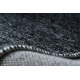 Kilimas FLORENCE 24021 Vienspalvis, glamour, plokščias austas, kutais - juoda