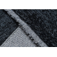 Carpet FLORENCE 24021 One-colour, glamour, flat woven, fringes - black