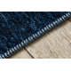 Carpet FLORENCE 24021 One-colour, glamour, flat woven, fringes - navy blue