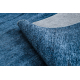 Kilimas FLORENCE 24021 Vienspalvis, glamour, plokščias austas, kutais - tamsiai mėlyna 