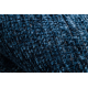 Matta FLORENCE 24021 Enfärgad, glamour, flatvävd, fransar - mörkblå