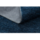 Tapis FLORENCE 24021 Uni, glamour, tissé à plat, franges - bleu foncé