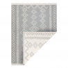 Dywan DUO 23000 Boho, bawełna, dwustronny, romby Ekologiczny frędzle - szary / krem
