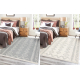 Carpet TWIN 23000 Boho, cotton, double-sided, diamonds Ecological fringes - grey / cream