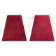 Teppich FLORENCE 24021 Einfarbig, Glamour, Flachgewebt, Fransen - rot
