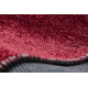 Tappeto FLORENCE 24021 Monocolore, glamour, tessitura piatta, frange - rosso