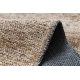 Carpet FLORENCE 24021 One-colour, glamour, flat woven, fringes - dark beige