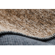 Килим FLORENCE 24021 Одноколірний, гламур, гладке плетіння, бахрома - темно-бежевий