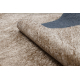 Kilimas FLORENCE 24021 Vienspalvis, glamour, plokščias austas, kutais - tamsiai smėlio spalvos