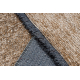Carpet FLORENCE 24021 One-colour, glamour, flat woven, fringes - dark beige