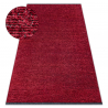 Tappeto TOSCANA 24021 Monocolore, glamour, tessitura piatta, frange - rosso