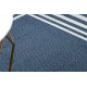 Paklājs TWIN 22990 Rāmis, kokvilna, divpusējs, Ekoloģiskas bārkstis - tumši zils / krēmkrāsains