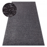 Carpet TOSCANA 24021 One-colour, glamour, flat woven, fringes - anthracite