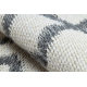 Carpet TWIN 23000 Boho, cotton, double-sided, diamonds Ecological fringes - anthracite / cream