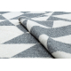 Teppich TWIN 22992 geometrisch, Baumwolle, doppelseitig, Ökologische Fransen - anthrazit / creme