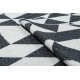 Teppich TWIN 22992 geometrisch, Baumwolle, doppelseitig, Ökologische Fransen - schwarz / creme