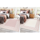 Carpet TWIN 22990 Frame, cotton, double-sided, Ecological fringes - pink / cream