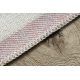 Paklājs TWIN 22990 Rāmis, kokvilna, divpusējs, Ekoloģiskas bārkstis - rozā / krēmkrāsains