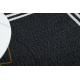 Teppich TWIN 22990 Rahmen, Baumwolle, doppelseitig, Rauten Ökologische Fransen - schwarz / creme