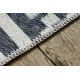 Carpet TWIN 22996 geometric, stripes cotton, double-sided, Ecological fringes - anthracite / cream