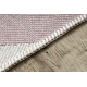 Carpet TWIN 22992 geometric, cotton, double-sided, Ecological fringes - pink / cream