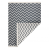Dywan TWIN 23002 ZigZag, bawełna, dwustronny Ekologiczny frędzle - antracyt / krem