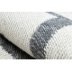 Teppich TWIN 23002 ZigZag, Baumwolle, doppelseitig, Ökologische Fransen - anthrazit / creme