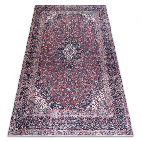 ANDRE 2288 umývací koberec orientálne vintage protišmykový - bordó / sivá 