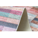 ANDRE 2295 tapijt wasbaar klaver Strips antislip - roze / blauw