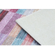 ANDRE 2295 mosható szőnyeg Csík csúszásgátló - rózsaszín / kék
