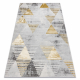 Alfombra LIRA E1627 Triangulos geométrico, estructural, moderna, glamour - gris / dorado