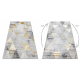 Koberec LIRA E1627 Trojúhelníky geometrický, strukturální, moderní, glamour - šedá / zlatá