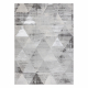 Matta LIRA E1627 Triangles geometric, strukturell, modern, glamor - grå