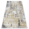 Alfombra LIRA G6704 Vintage, estructural, moderna, glamour - dorado / gris