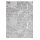 Ковер LIRA E1482 Листья, структурный, современный, гламур - серый